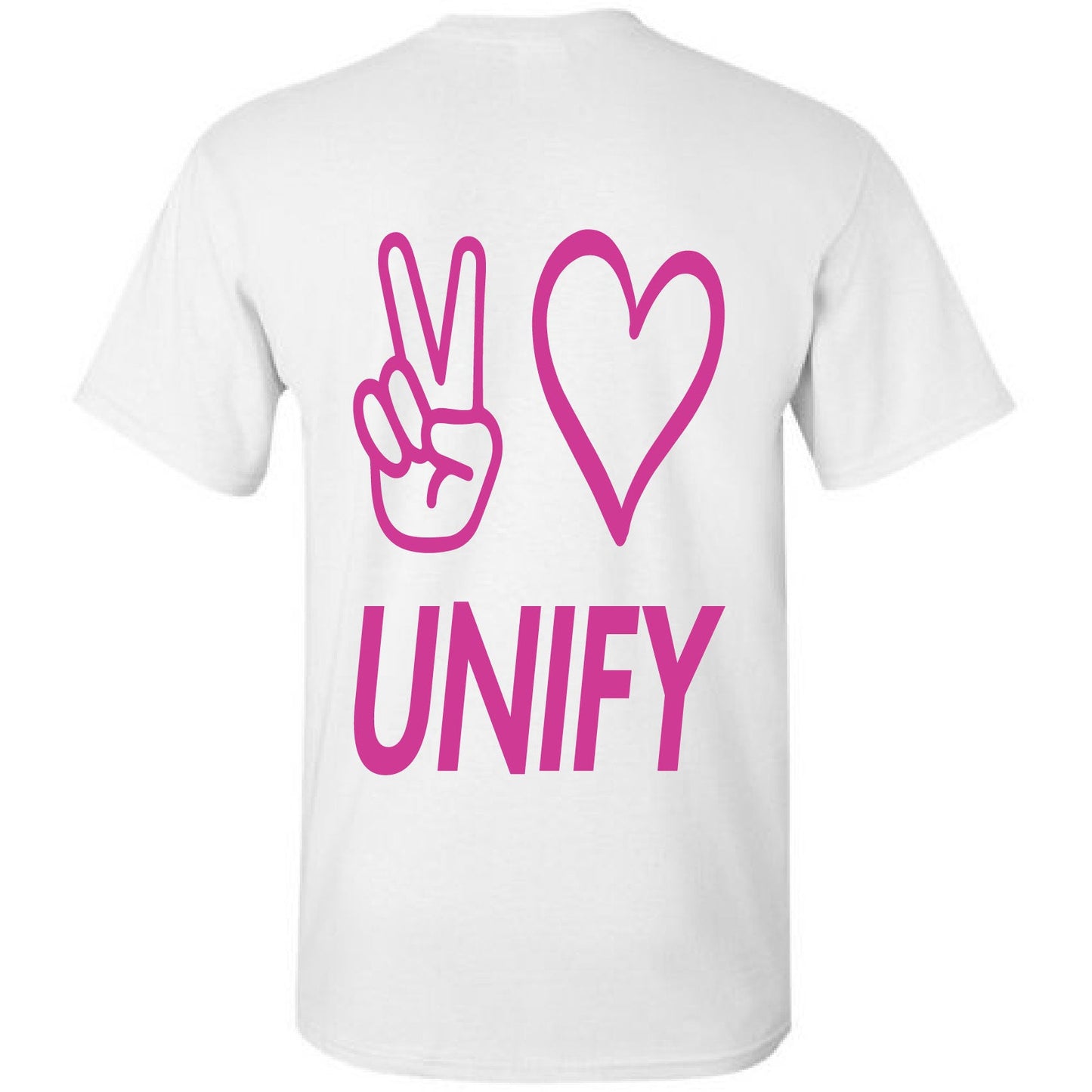 Berry White Peace Love Unify T-Shirt
