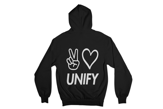 Peace Love Unify Black Hoodie